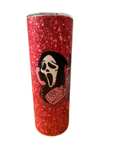 Load image into Gallery viewer, GLOW-IN-THE-DARK Pink glitter ghostface
